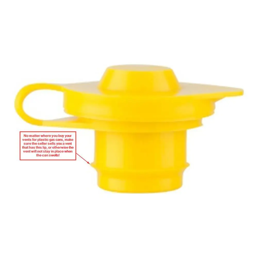 10 Pack Universal Large Yellow Fuel Gas Can Vent Caps Chilton Briggs Rotopax Gott For Blitz Kolpin All Other Plastic Fuel Cans