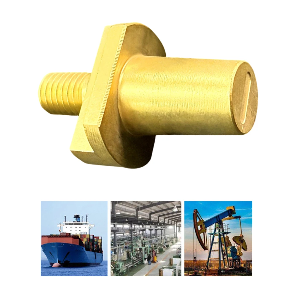 

2pcs Car Battery Terminal Post Adapter Brass For Auto Truck Motorcycle RV Cable Connector Male Thread Positive Negative Stud