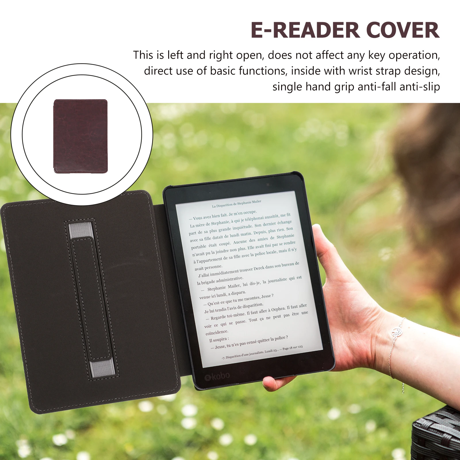 Ereader Cover Premium PU Waterproof Breathable Thin Design Portable Lightweight Screen Guard Easy On Off