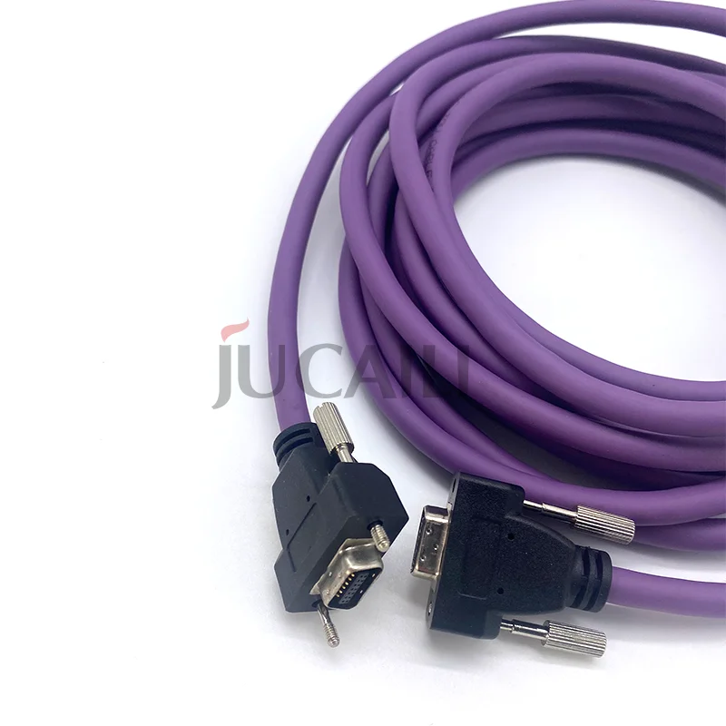Jucaili 1PC Inkjet Printer LVDS Purple 14Pin PCI Data Cable for Allwin Xuli Human Printer 14P PCI High Density Line Cable
