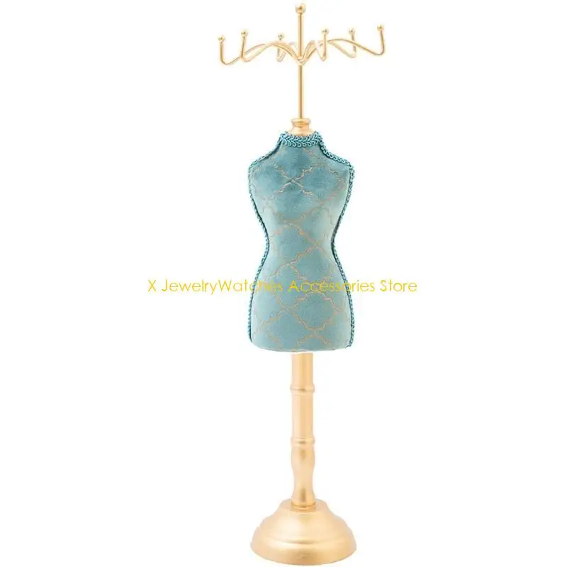 

31KD Luxurious Blue Jewelry Organizers Decorative Earring Rack Dress Model Storage Solution