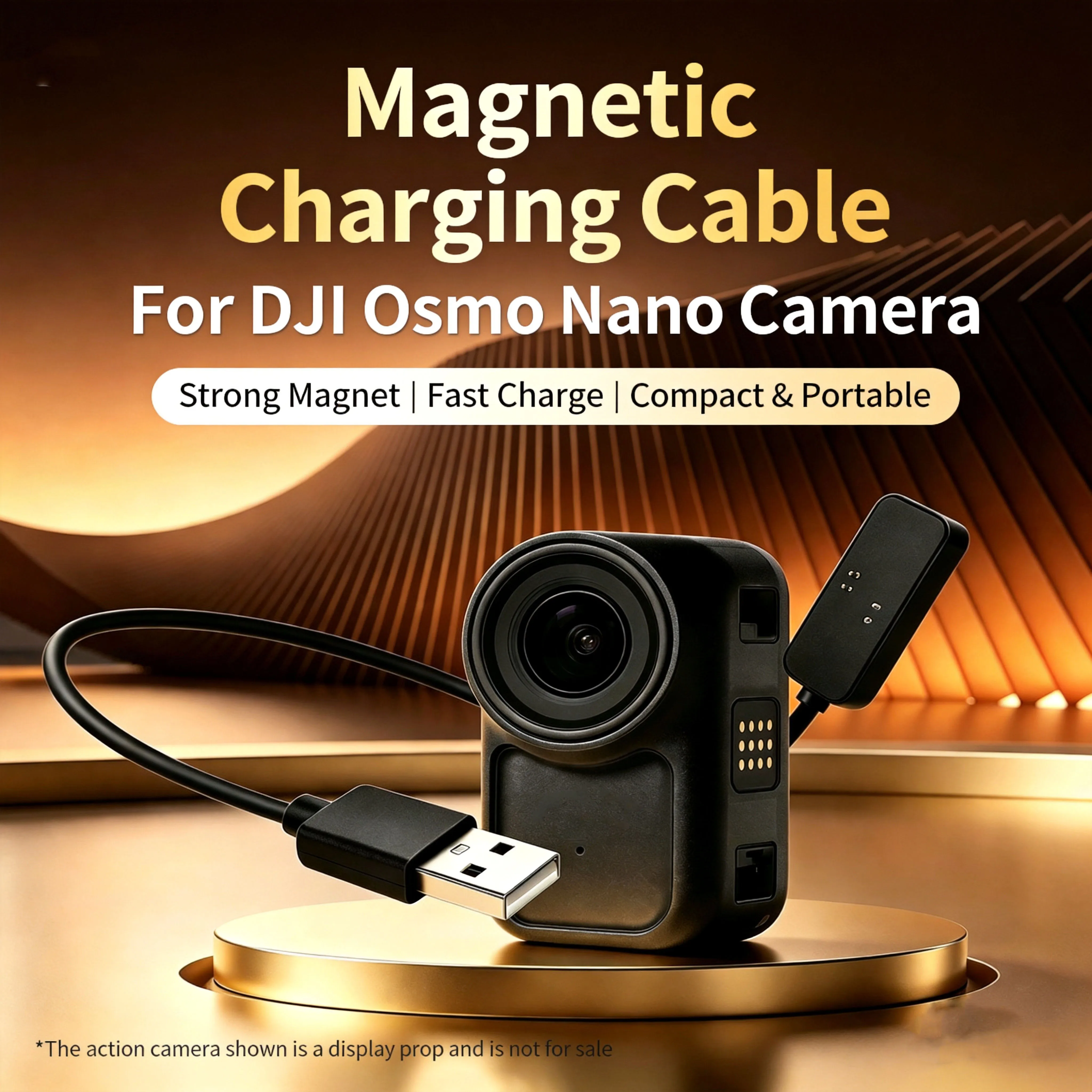 Magnetic Charging Cable for DJI Osmo Nano Camera, Strong Magnet Stable Fast Charging, 1M Compact Portable Charger Cord Accessory