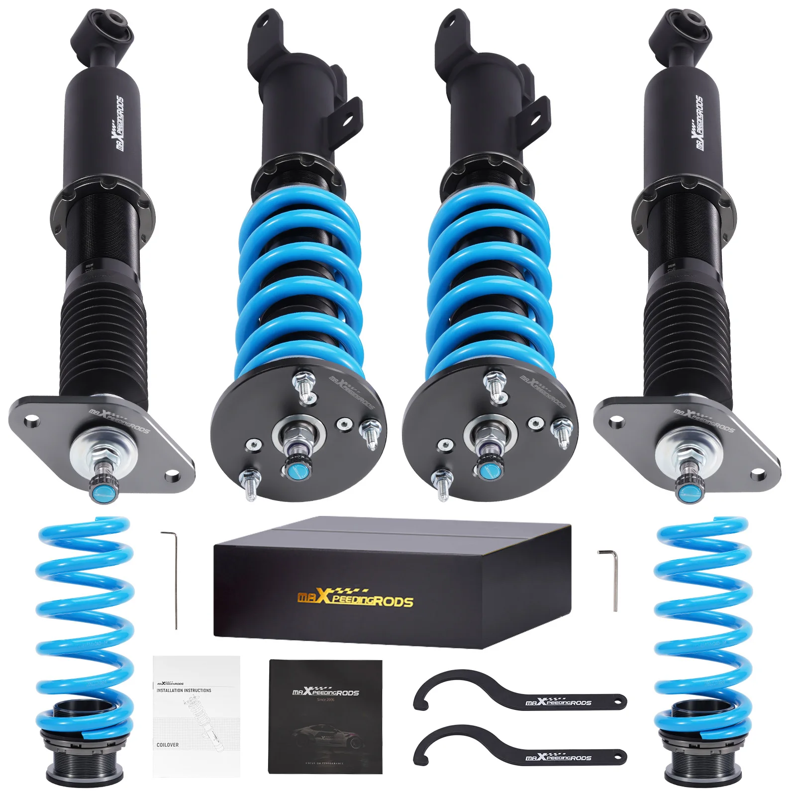 

MaXpeedingrods 24 Click Adjustable Damper Coilovers Shocks Kit For Dodge Charger 2011-2022 Front & Rear Coilovers Suspension