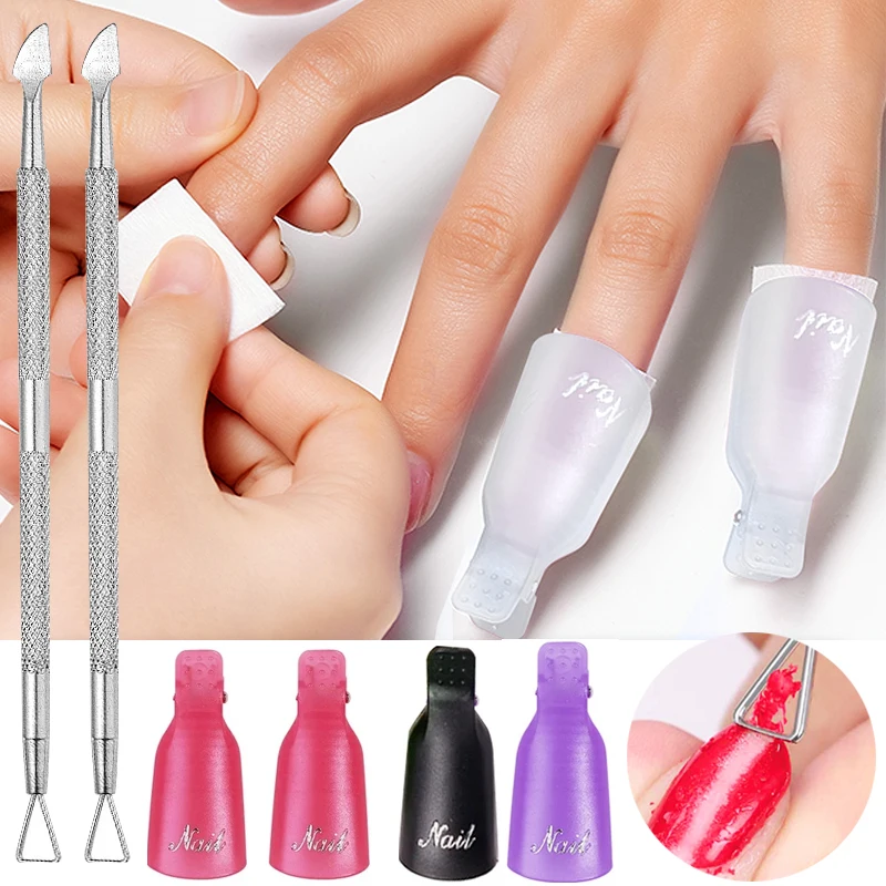 Clips dissolvant de vernis Gel UV, 10 pièces, en acrylique coloré, pour Nail Art, capuchon à tremper, nettoyage des ongles, manucure, outils pour enlever les doigts