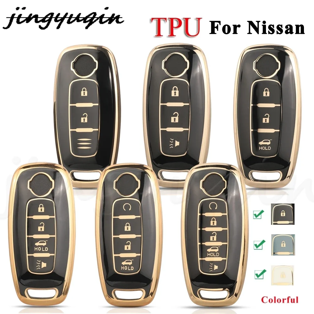 

Чехол для автомобильного ключа JYQ из ТПУ для Nissan X-trail T33 Kicks Qashqai J12 Juke Teana Altima Ariya 2023 2024, защитный аксессуар