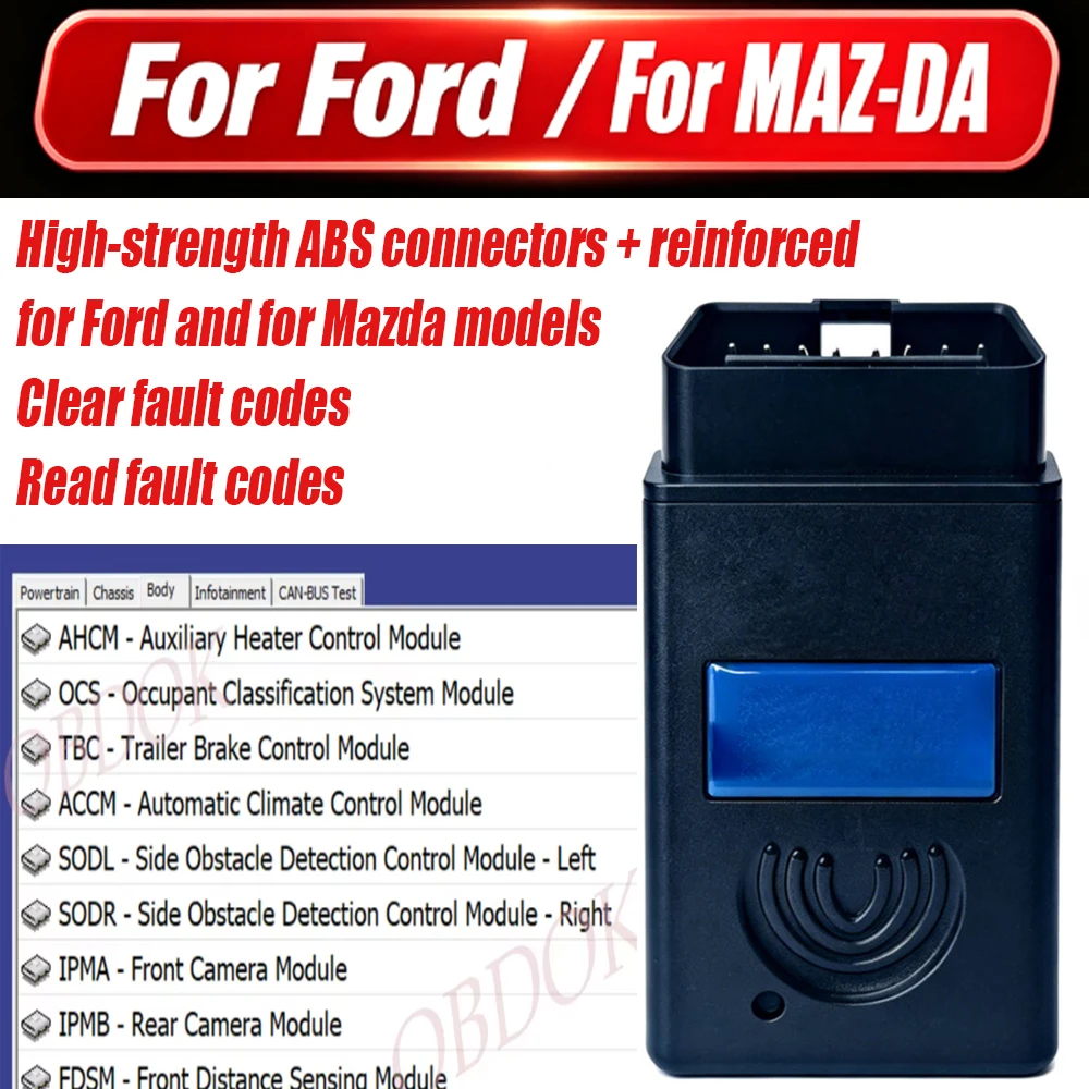 Car OBD Diagnostic Scan for FORD Tool Auto Fault Code Reader Actuator Programming Device Aftermarket Repair Scanner Compatible