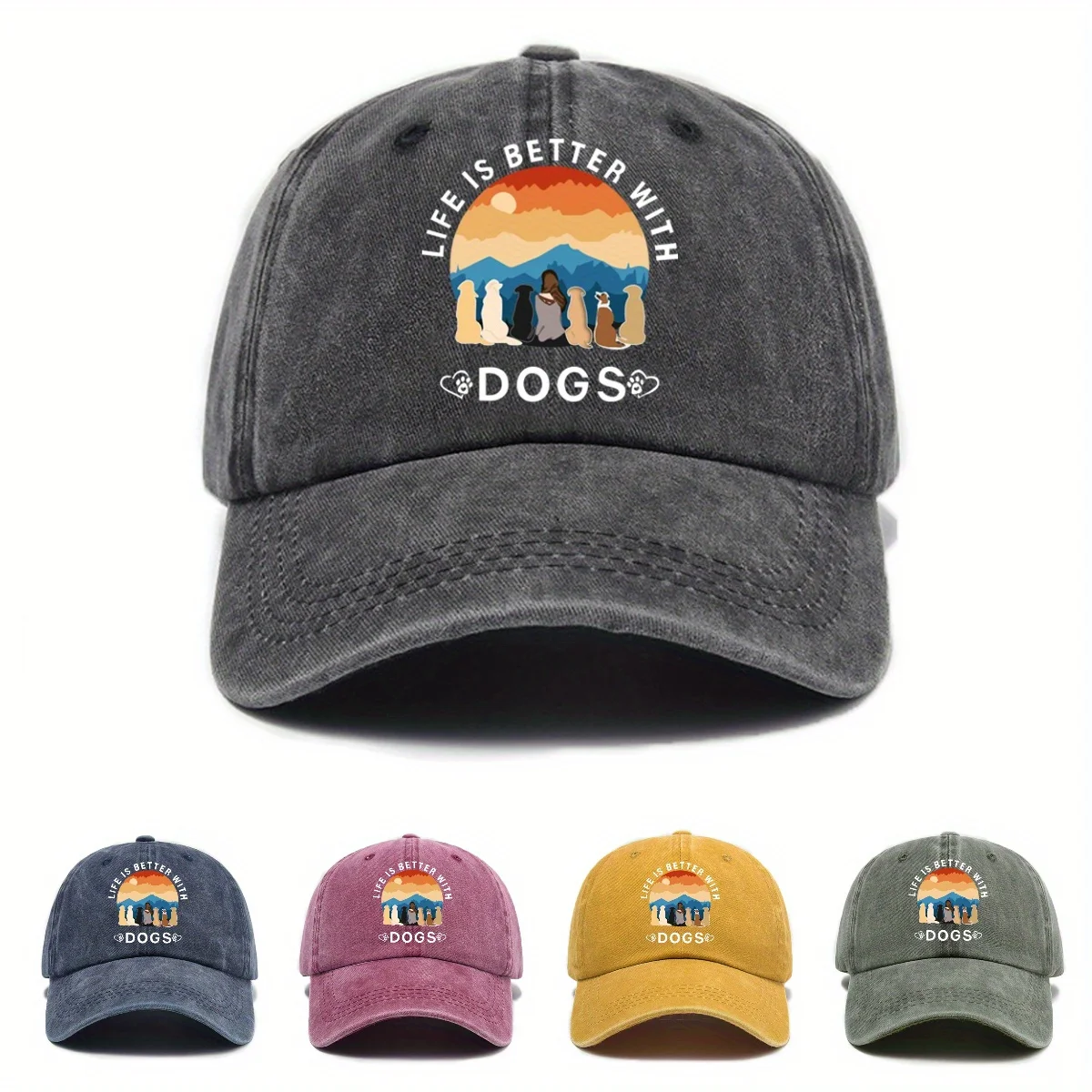 1pc Polyester Baseball Cap, Unisex Urban Style Adjustable Sun Protection Hat with 