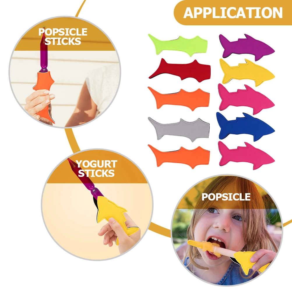 

10 Pcs Ice Pop Coolers Protective Sleeves Keep Sticks Non Melting Fit Most Freezer Pops Yogurt Easy Wash