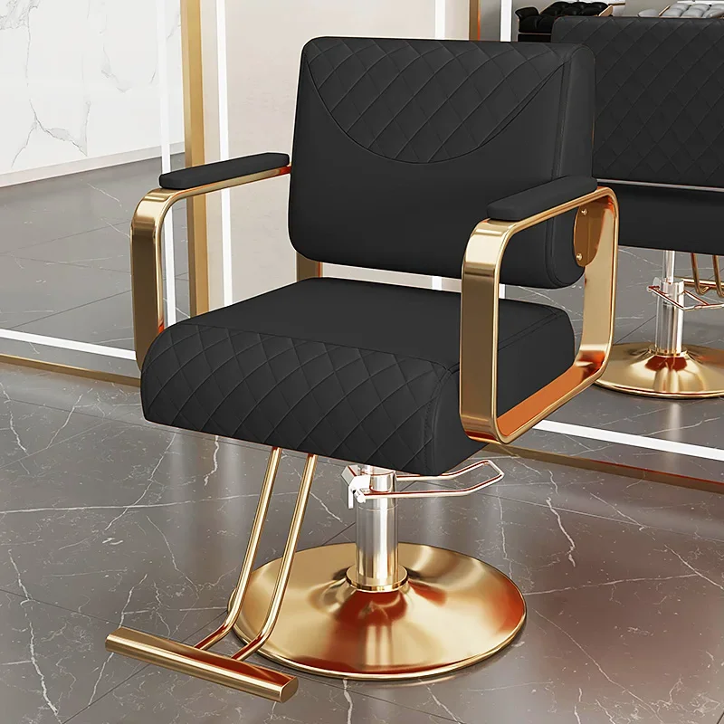 Silla De peluquero moderna Retro, barbería De lujo, silla De peluquero giratoria diseñada, salón De belleza, muebles De salón