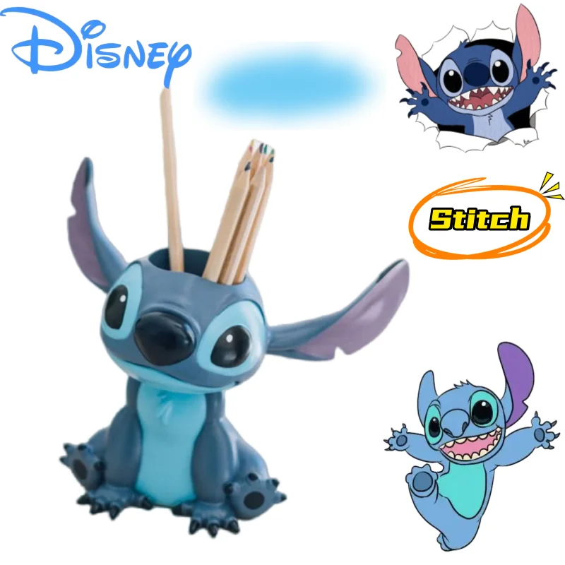 

Disney Stitch держатель для ручек креативный дорогой аниме мультфильм милый настольный студенческий канцелярский товар украшения для хранения декоративные подарки