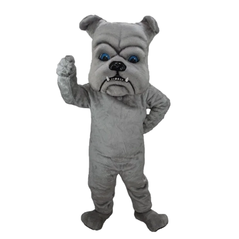 Grey Bulldog Mascot Costume Professional Customized Dog Mascota Outfit Suit Party Cosply Fancy Dress EMS free ship SW585