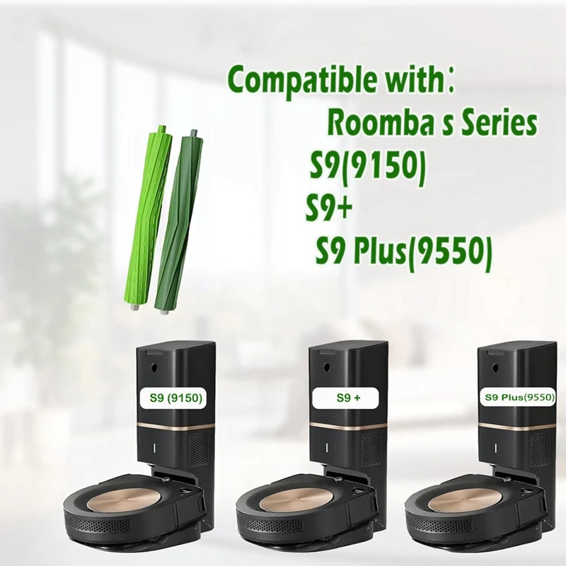 A86I-Sikat Rol Pengganti untuk Irobot Roomba S9 (9150) S9 + S9 Plus (9550) Seri S Sikat Rol Karet Penyedot Debu