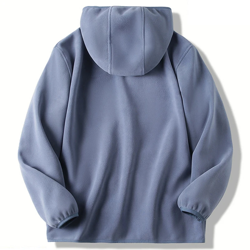 Giacca tattica in pile polare spesso da uomo Soft Shell Casual Parka invernale da uomo Felpe con cappuccio Giacche a vento Cappotto sportivo da campeggio Abbigliamento da uomo