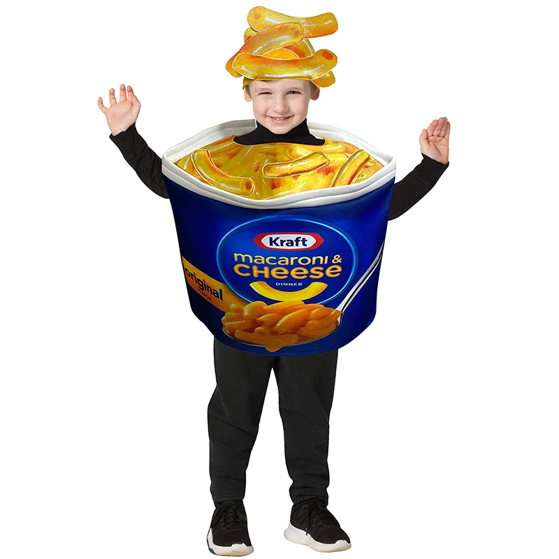 فستان الهالوين للأولاد والبنات من ماك آند تشيز فود للهالوين، زي أسبوع الكتب للأطفال، زي معكرونة وكوب الجبن #1