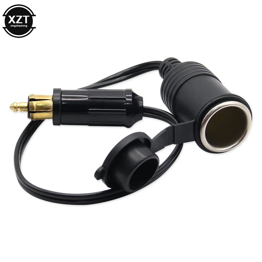 DC 12V 24V EU Plug For BMW DIN Hella Motorcycle Charger Socket Outlet  Convert to Car Cigarette Lighter Adapter Power Lead Cable