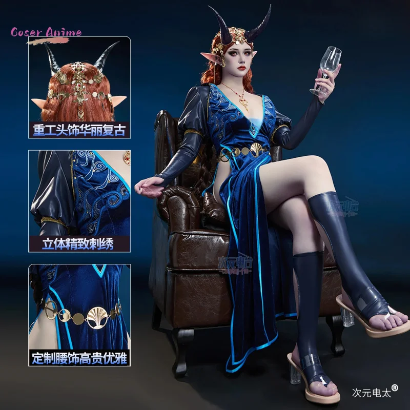 

Game Baldur's Gate 3 Mizora Cosplay Costume Uniform Halloween Party for Women Men Carnival Props