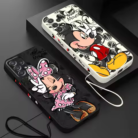 Disney Mickey Minnie Mouse Case for Samsung Galaxy A34 A11 A12 A54 5G A53 A33 A21s A42 A32 A54 A24 A22 A72 Cover