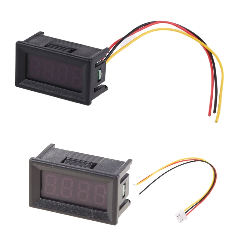 Dc 0-99.99v (100v) 4 dígitos 0.56 polegadas/0.36 polegadas voltímetro digital 3 fio medidor de painel de tensão