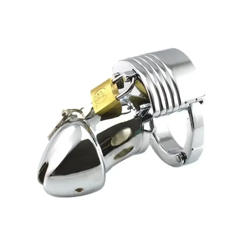 Adjustable Men's Chastity Lock Passionatenew Modelcantruly Lock The Dead Metal CB Sex Cage Sex Machine Chicken Cage Sex Products