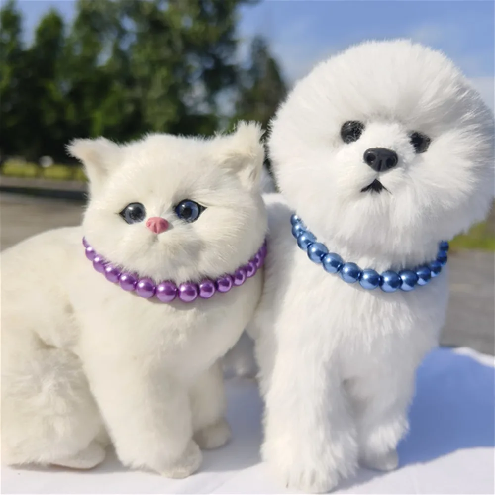 Cute Pet Pearl Collar Dog Princess DIY Necklace Cat Collar Jewelry Puppy Accessories Dog Chain Chihuahua Wedding Jewelry Stuff