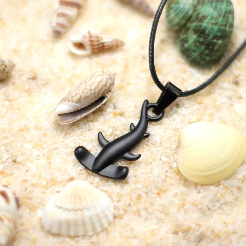 24 Inches Marine Animal Manta Shark Whale Necklace Men Choker Collar Beach Surfing Neck Accessories Pendant Jewelry Gift For Him