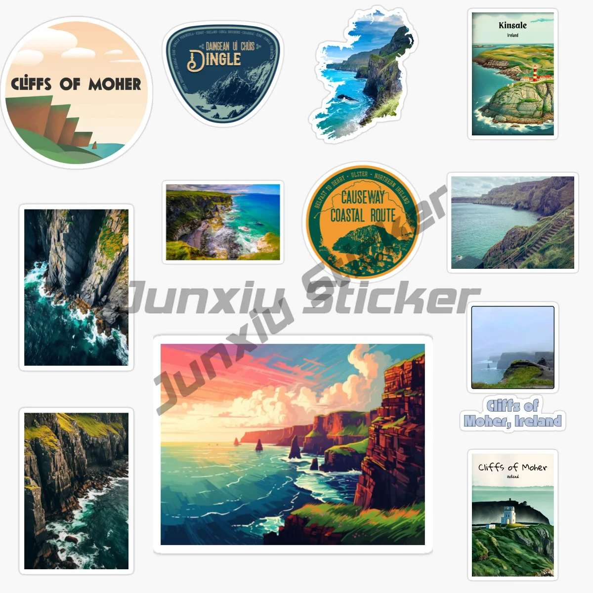 

Ireland Cliffs of Moher Cliffs with Sheer Cliffs Amazing Atlantic Coast Scenery Vinyl Self-adhesive Car Stickers and Decals