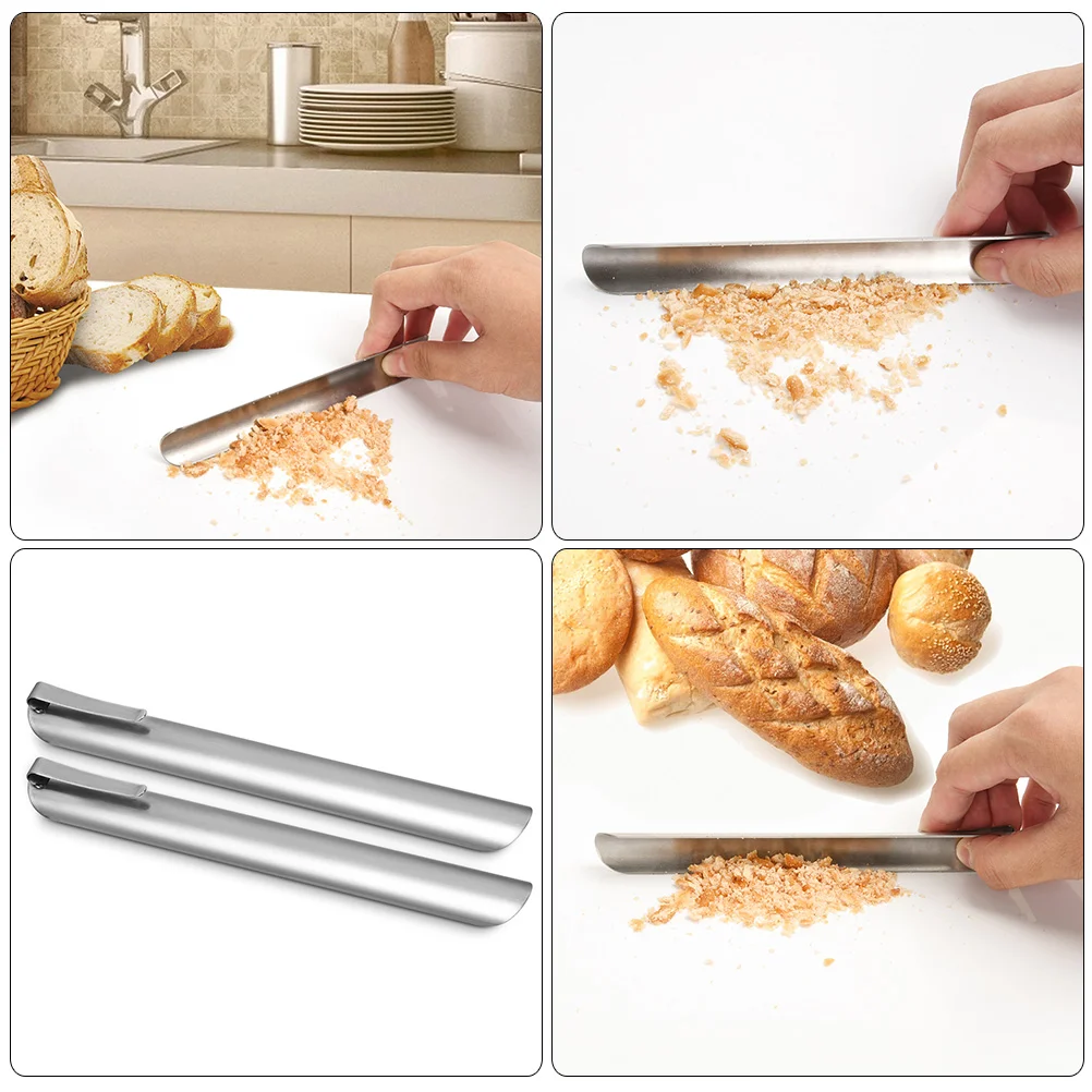 Sweeper Bread Crumb Scraper Fixed Clip Handle Brush Desk Lightweight Stainless Steel Food Kitchen Tool Cleaner Work Office