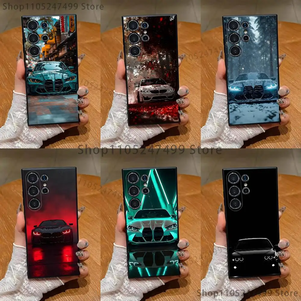 

Cool Sports B-Bmw-ES Car Phone Case For Samsung S25,S24 Ultra,S20,S30 plus,S22 plus,S23,S30 Ultra 5G Silicone Black Shell