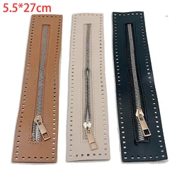 27cm long Leather Zipper For Crochet Bag Hardware Soild Zipper Sewing Accessory Useful Handbag Leather Zipper