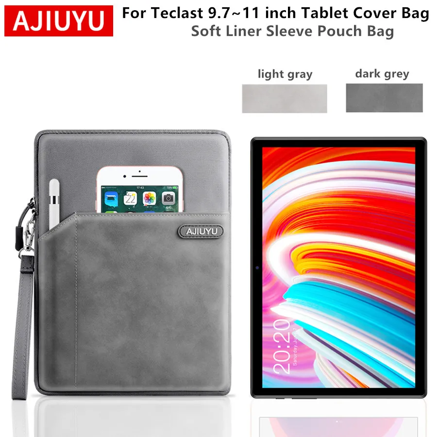 AJIUYU Tablet Case Cover Bag For Teclast P50 Ai P30S P30 Air P33 M40 Plus M40S P20S P40HD T40 P50AI 10.1 11'' Soft Sleeve Pouch