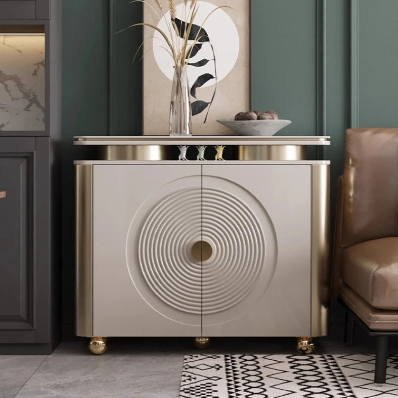 Deluxe rock slab countertop dining side cabinet Storage locker Dresser living room cabinets display cabinet Wardrobe furniture