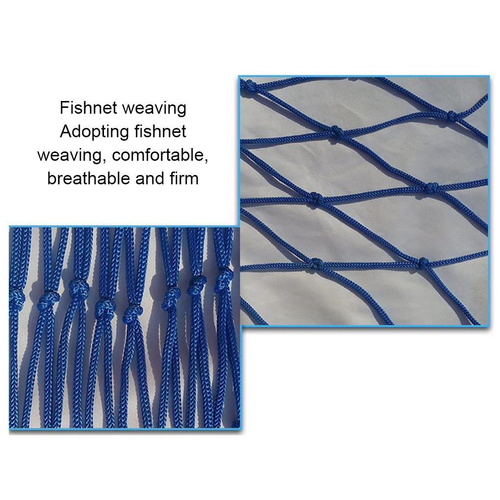 Mesh Rope Hammock For Restful And Relaxing Outdoor Retreat Easy To Set Up Nylon Net Outdoor Hammock Royal Blue