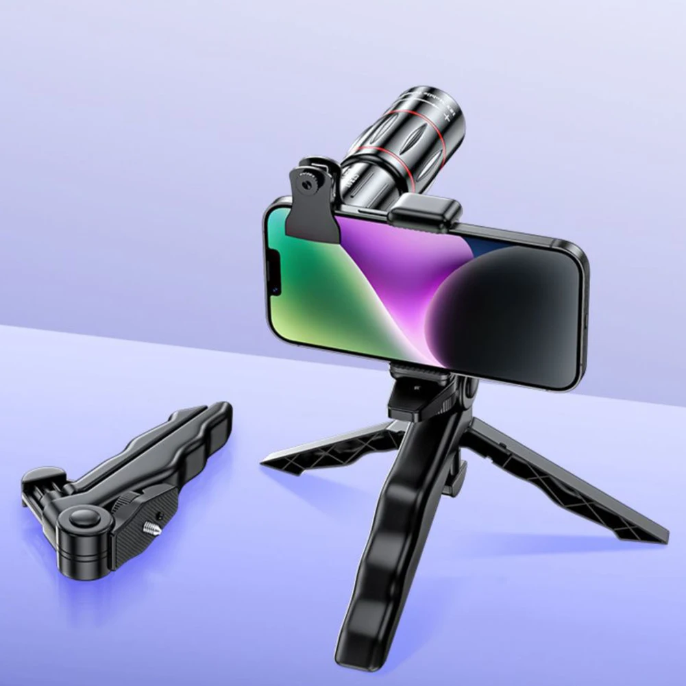 18/28/36X Mobile Phone Camera Lens Clip-On Zoom Monocular Telescope Phone Camera Telephoto Lens for Camping Hunting Sports