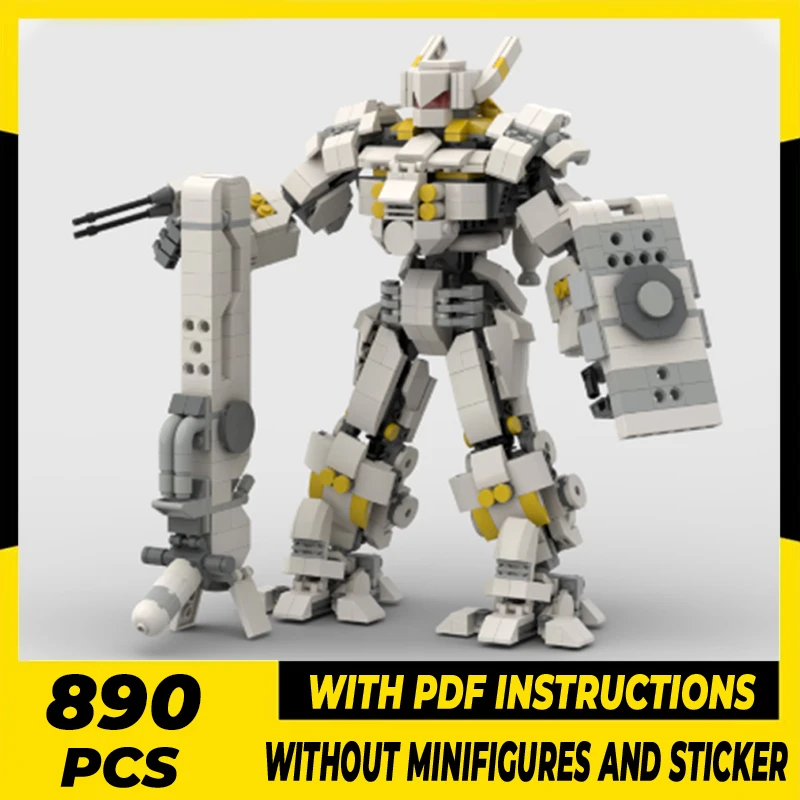 

Military Weapon Model Moc Building Bricks White Knight Mecha Technology Modular Blocks Gifts Christmas Toys DIY Sets Assembly