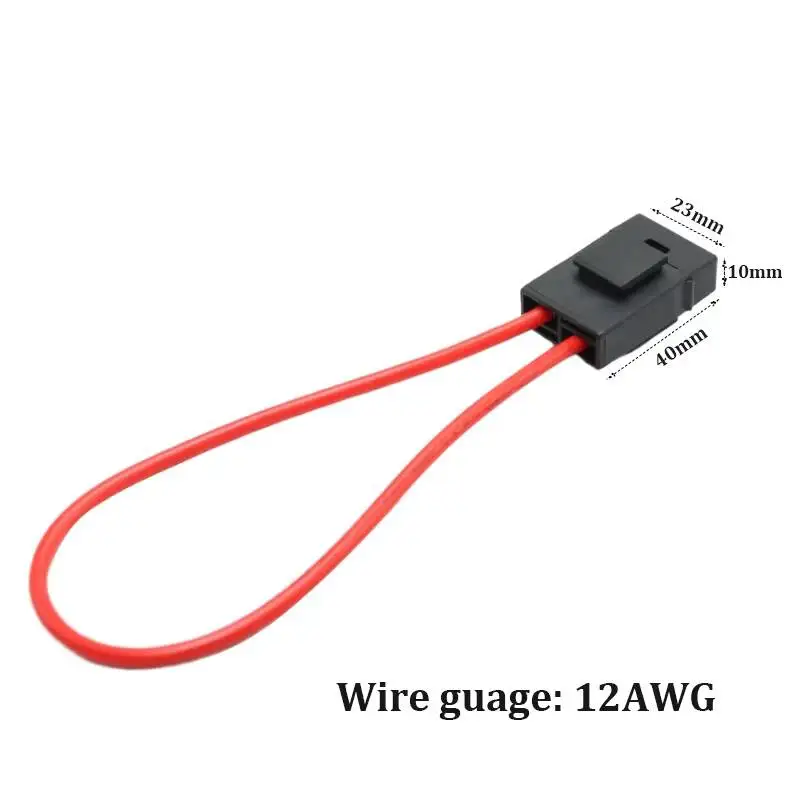 Square Automotive Plastic Copper Contact 12V ATC Blade Fuse Holder Housing Circuit Protection Case