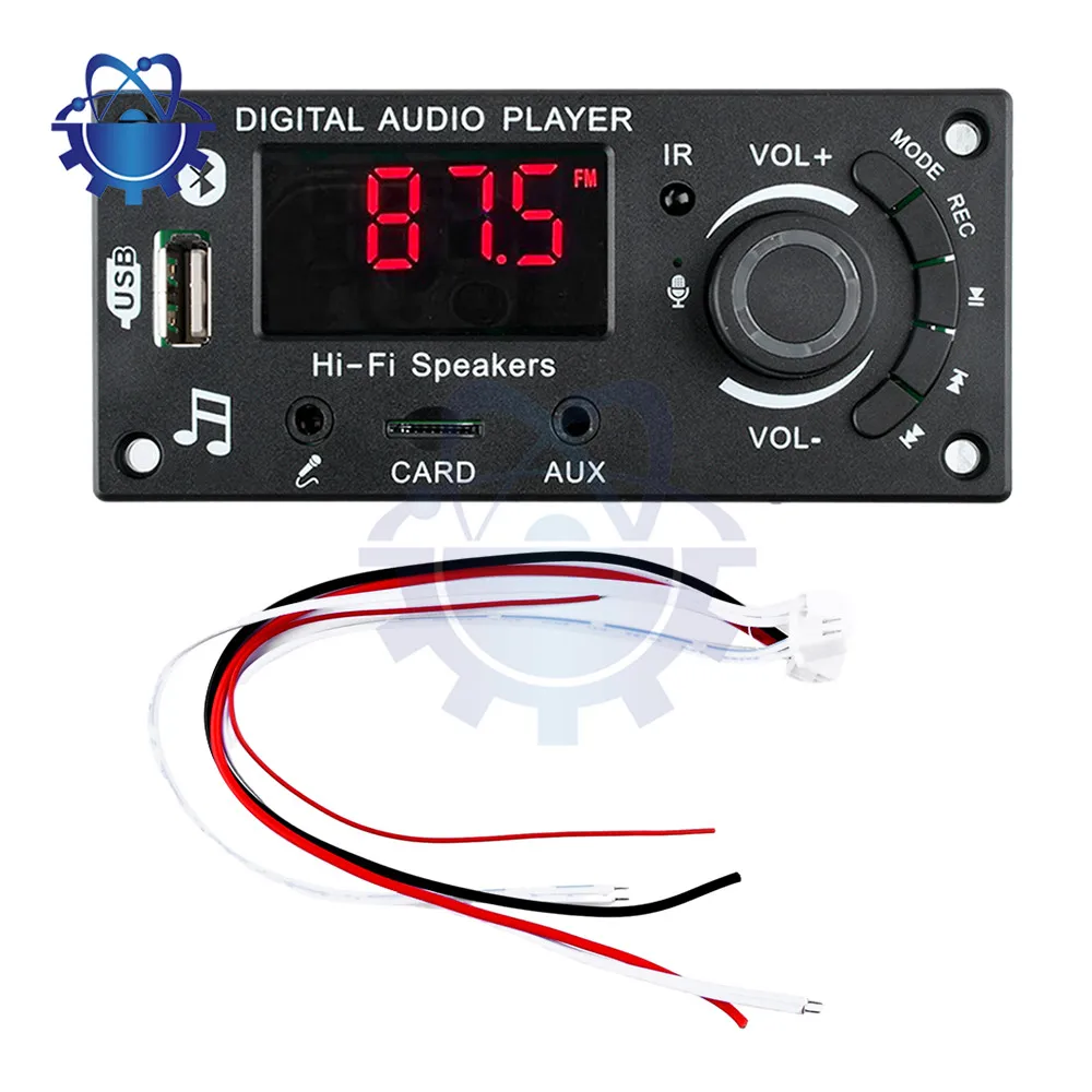 DC5V-25V MP3 Decoder Board Audio Amplifier Board 2x50W Bluetooth Car Audio Motherboard FM Radio Music Player