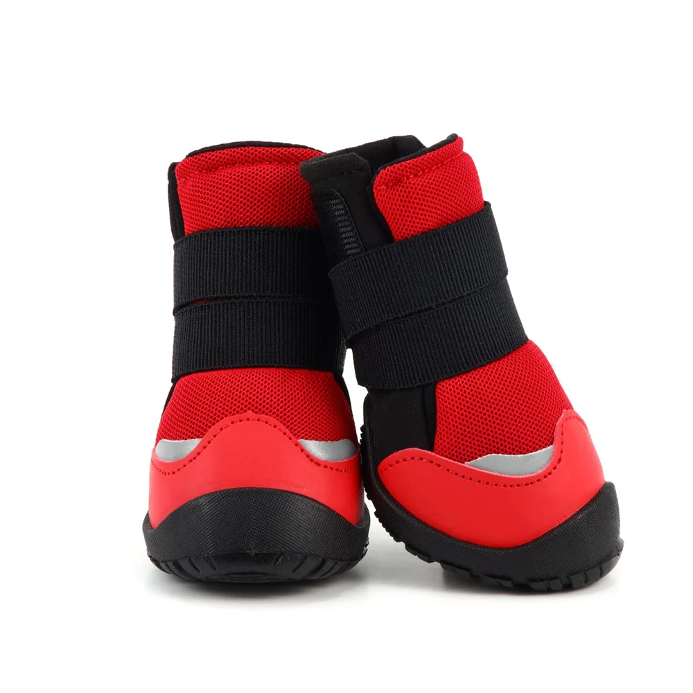 

4Pcs/Set Dog Shoes for Hot Pavement Breathable Mesh 4-Season Dog Boots Non-Slip Lightweight Paw Protector for Hiking Street Walk