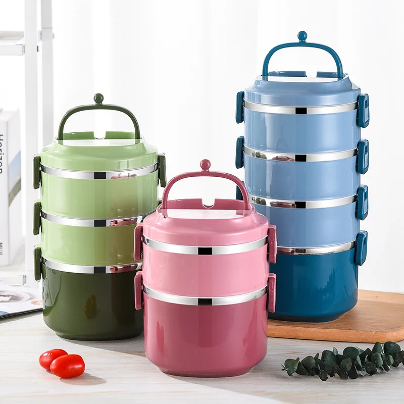 

Three Layer Insulated Lunch Box 304StainlessSteel Leakproof Large Capacity Bento Container Stylish Gift for Student Office Staff