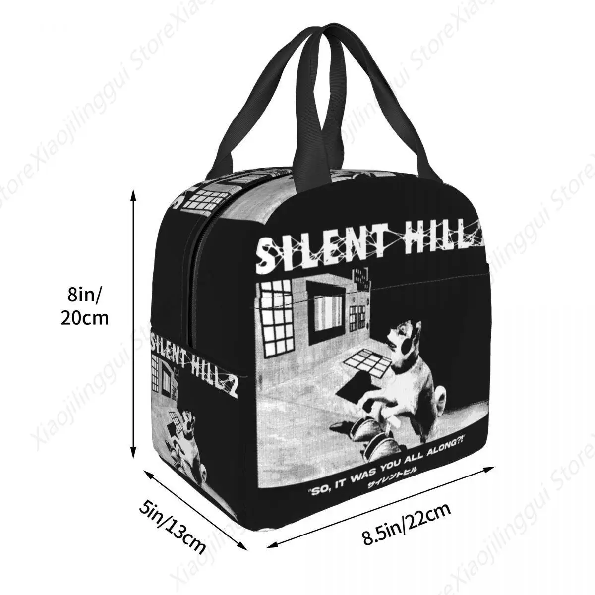 Lunch Bag Silent Hill 2 Best Boy Ending Thermal Cooler Bags Portable School Silent Hill 3 Games Canvas Lunch Box Bento Pouch