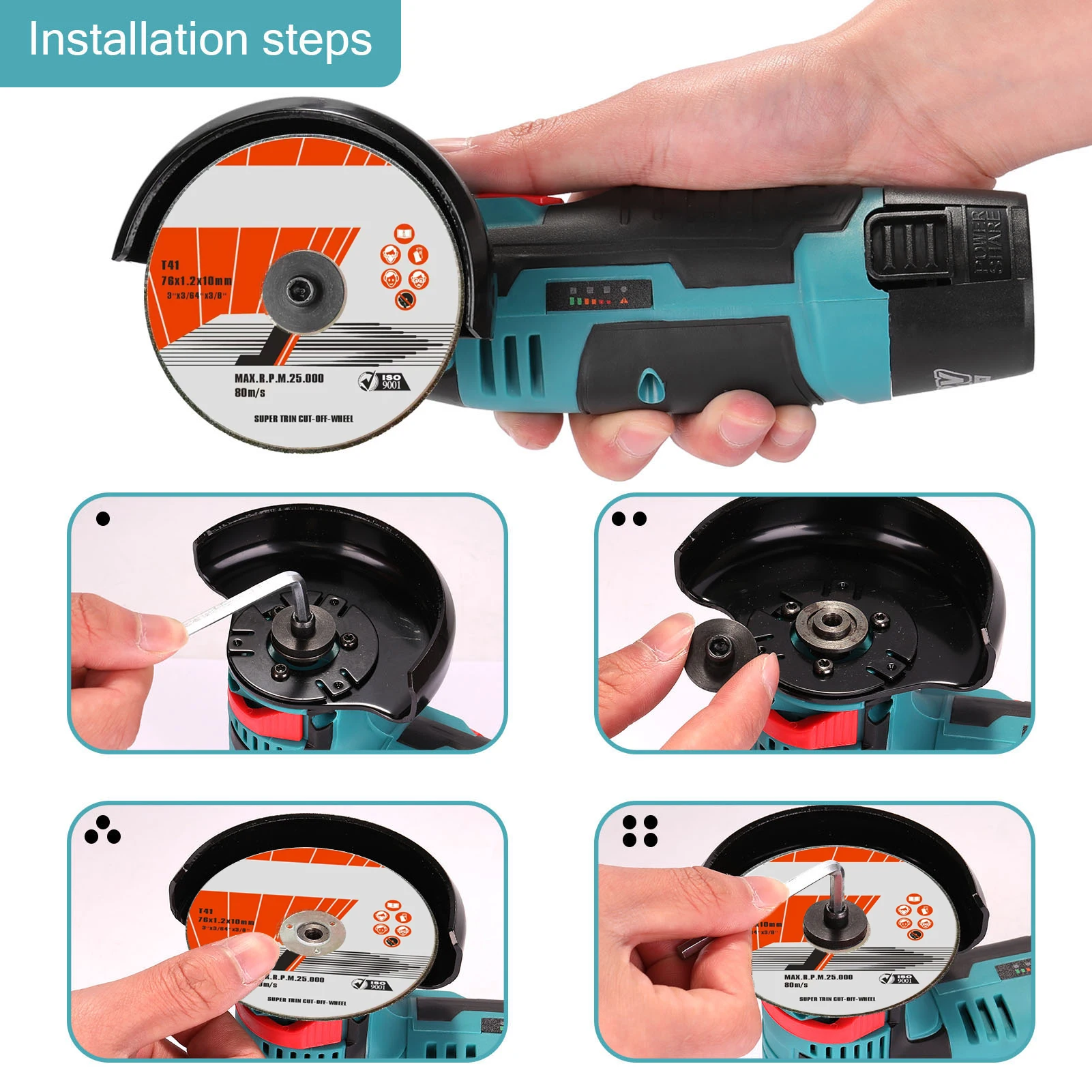 Mini Haakse Slijpschijf Slijpschijf 75Mm Diameter 10Mm Boring Schijf Multifunctionele Elektrische Haakse Slijper Bevestiging 3 Optioneel