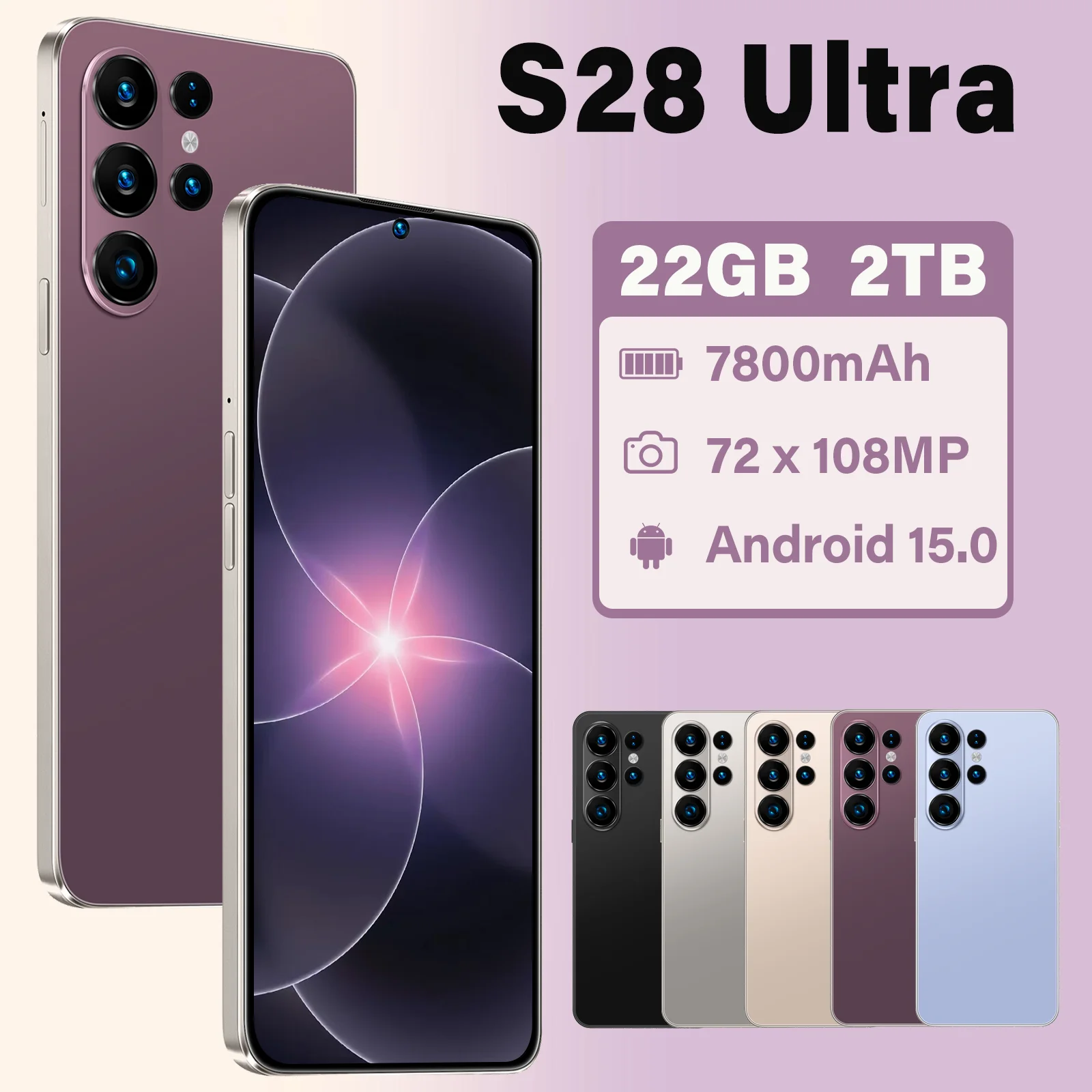 

HOT High-quality silicone cases are used for S28 Ultra Mobile accessories 7.3inch Original Global Edition Smart 2TB HD