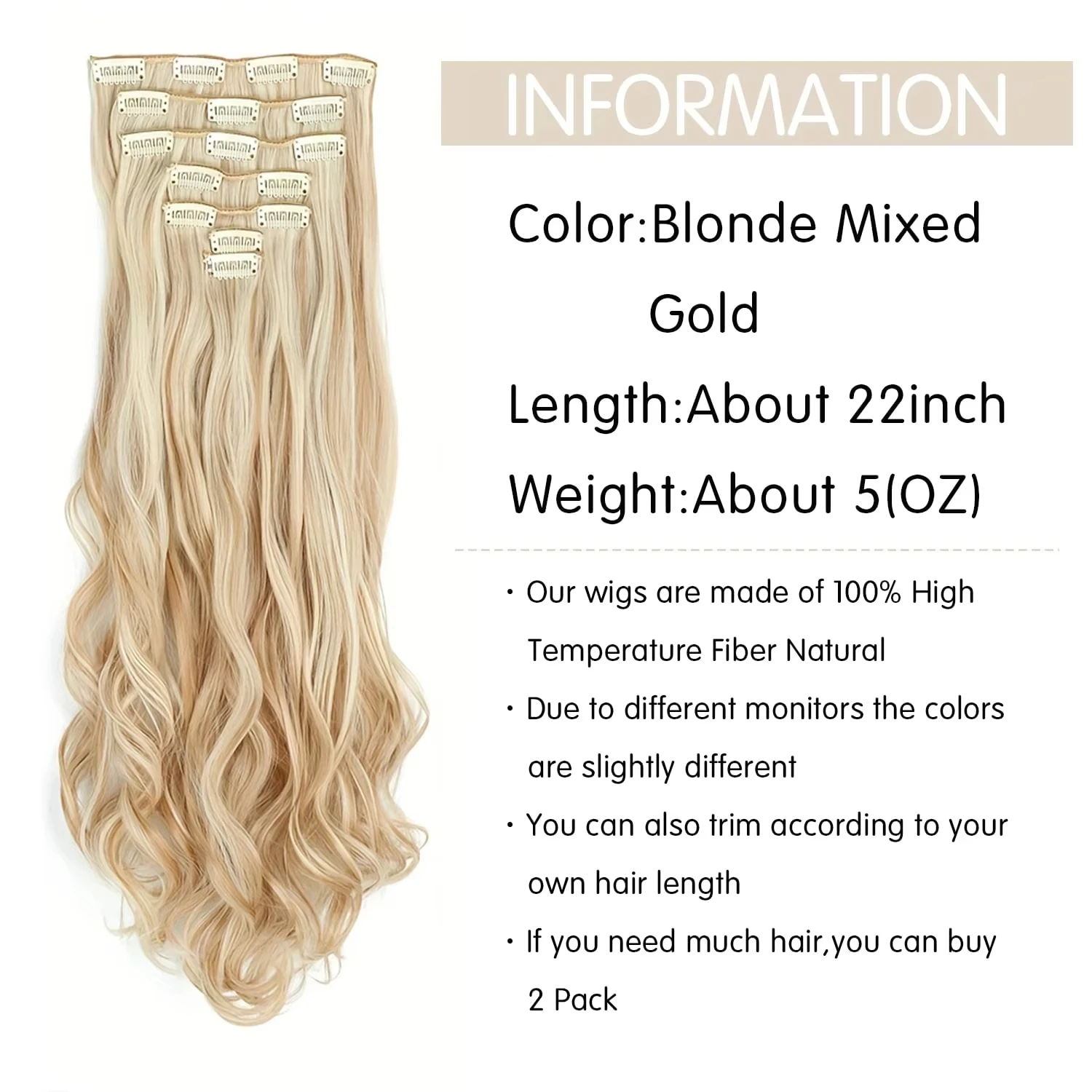Thumbnail 3 - #53 Cheap Clip-In Synthetic Hair Extensions Worth Buying