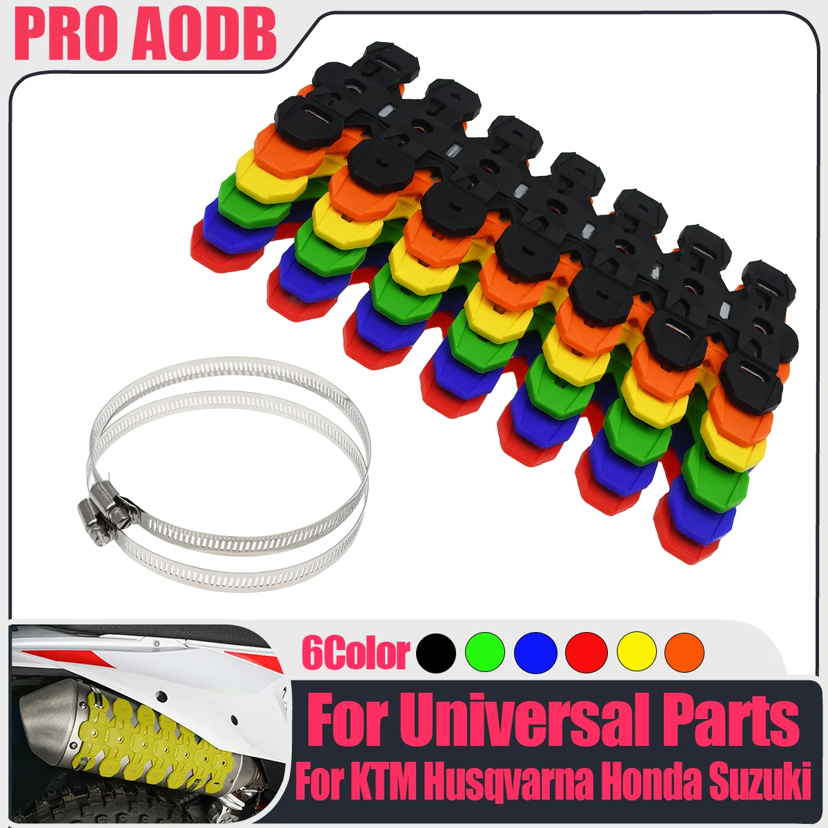 

For KTM 125 200 250 350 400 450 500 Motocross Exhaust Shield Muffler Pipe Cover Protector EXC EXCF SX SXF XC XCW XCF XCWF Tpi