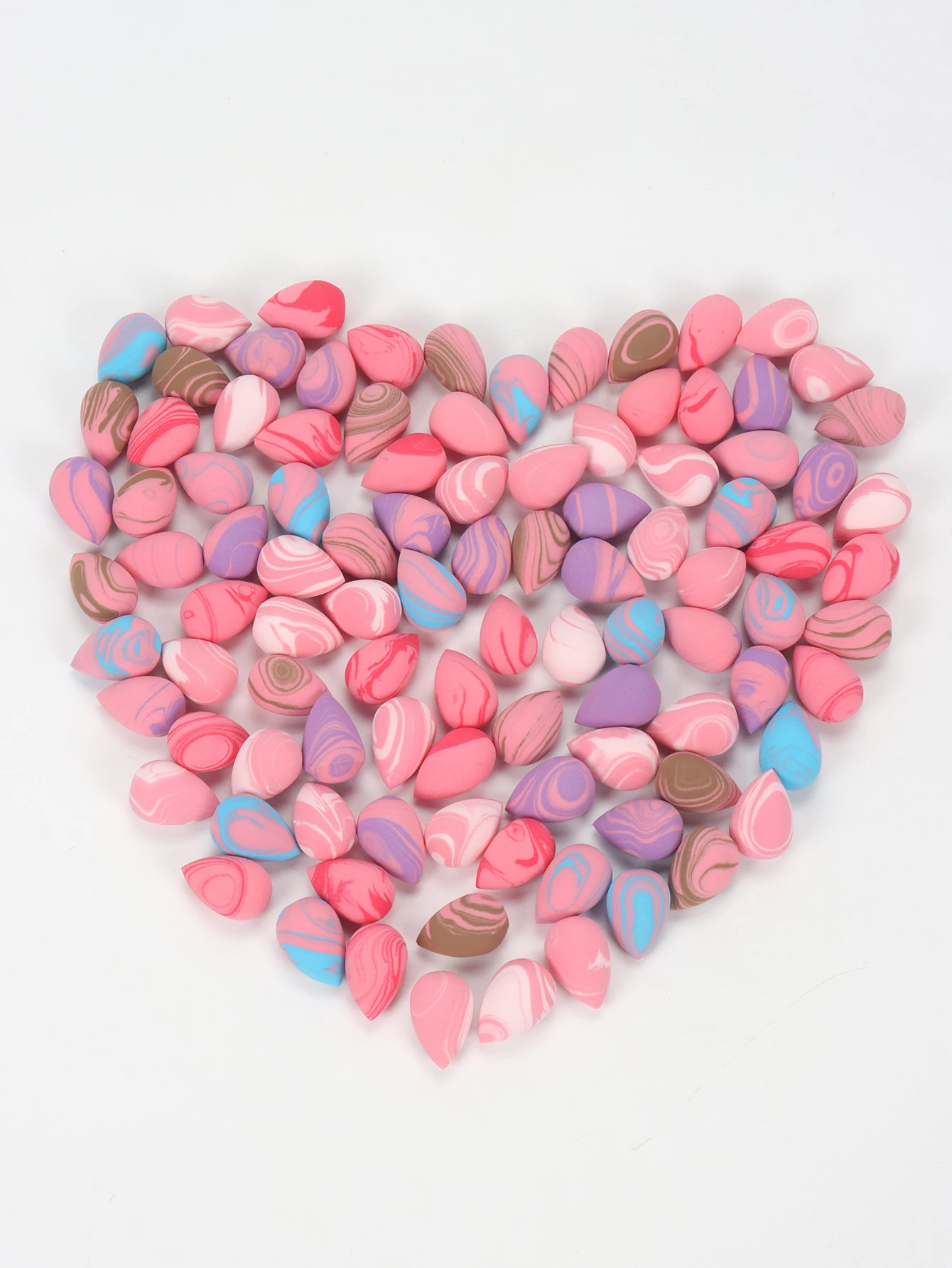 Mini set di spugne per trucco da 10/20/30/50/100 pezzi, frullatori e bellezza bagnata/seca a doppio uso per tutti i tipi di pelle