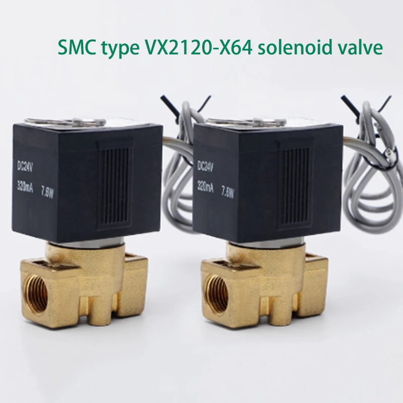 

Электромагнитный клапан типа SMC VX2120-X64 VX2120-08 1/4 "3/8" электромагнитный клапан водяной клапан воздушный клапан паровой латунный клапан AC220V DC24V AC110V