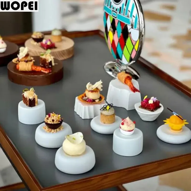 Creative Special-shaped Dessert Plate Restaurant Kitchen Tableware White Simple Beef Sushi Main Dish Plate Dinner Plates