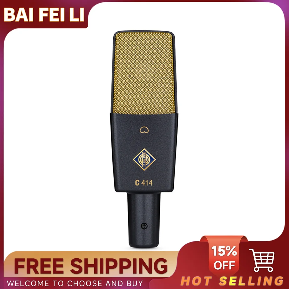 BAIFEILI C414 Cardioid Professional Condenser Microphone XLR With