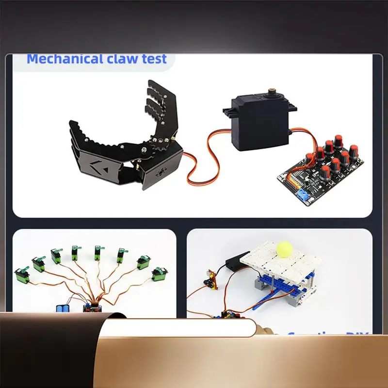 

Servo Controller Module PCB Robot Arm Test Board Driver Knob 8-Way Pwm Development Industrial Control Debugging Board-X64A