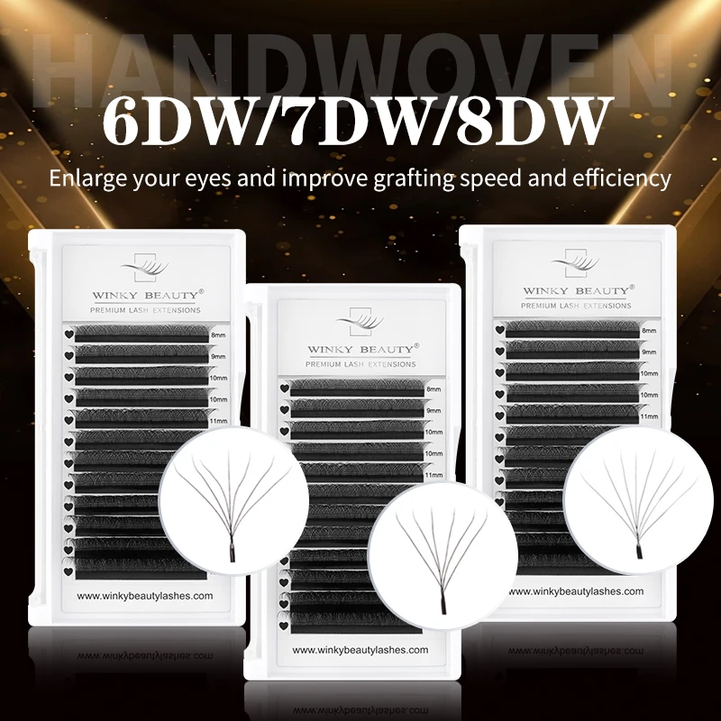 

Inventory Clearance 6D/7D/8D Natural Professional Lashes Automatic Flowering W Shape Bloom Premade Fans Eyelash Extensions