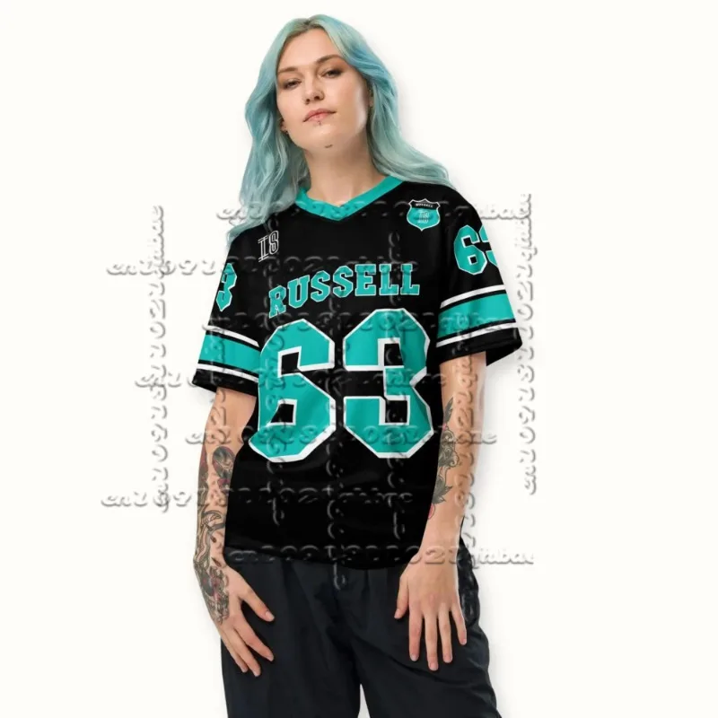 

New Men/ Women MOTO NO.63 George Russell Mercedes F1 Football Jersey Sports Shirt Street Oversized Quick Drying Casual T-shirt